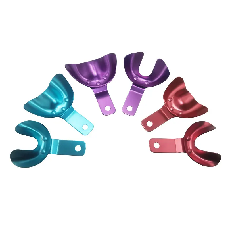 

1Pc Colorful Dental Impression Trays Aluminum Denture Base Dentist Impression Durable Teeth Holder Lab Dentistry Accessory Tools