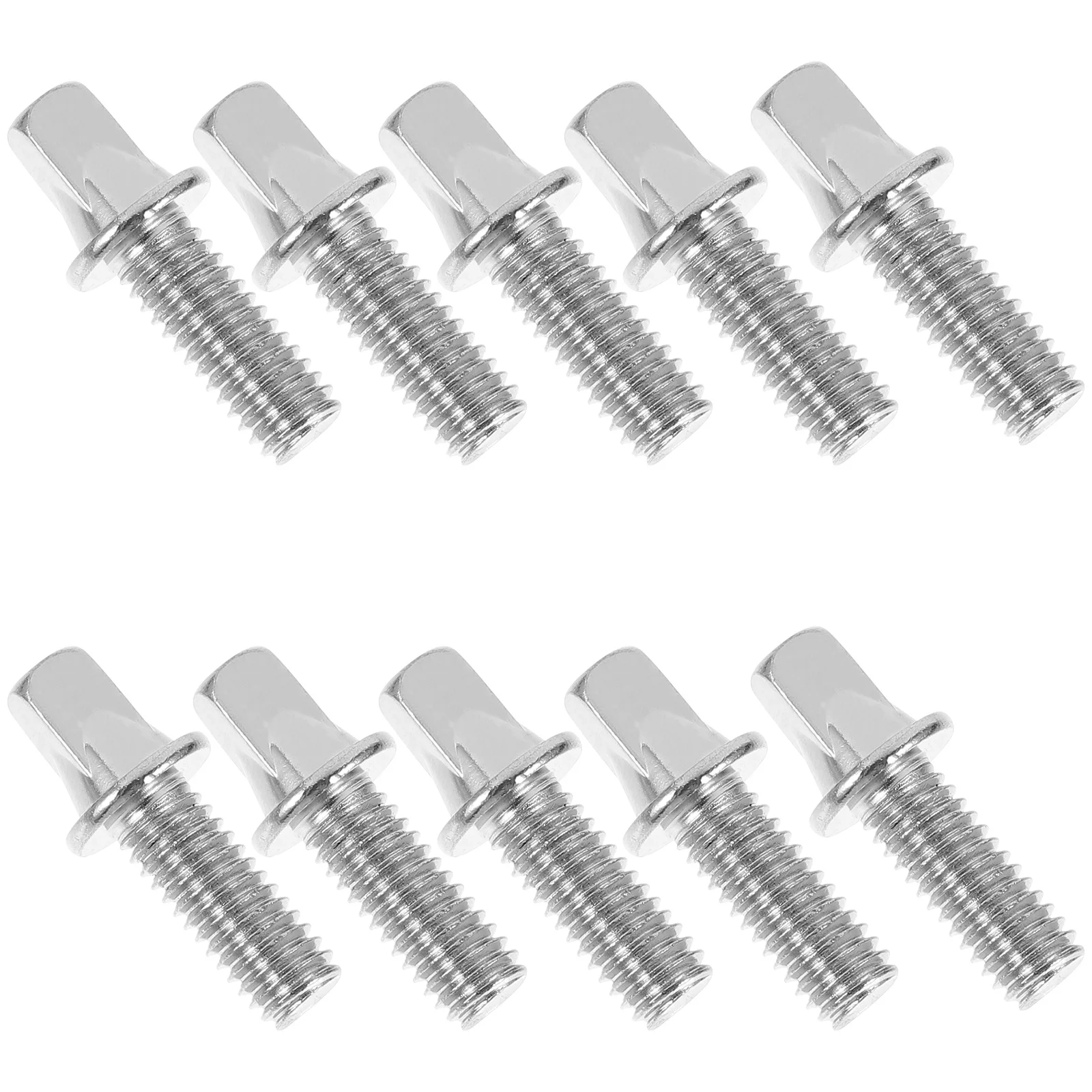 

10pcs Drum Screw Accessories M6X15Mm Silver Plated Iron Snare Bass Drum Hardware Repair Kit For Pedal Shaft Jazz Screws