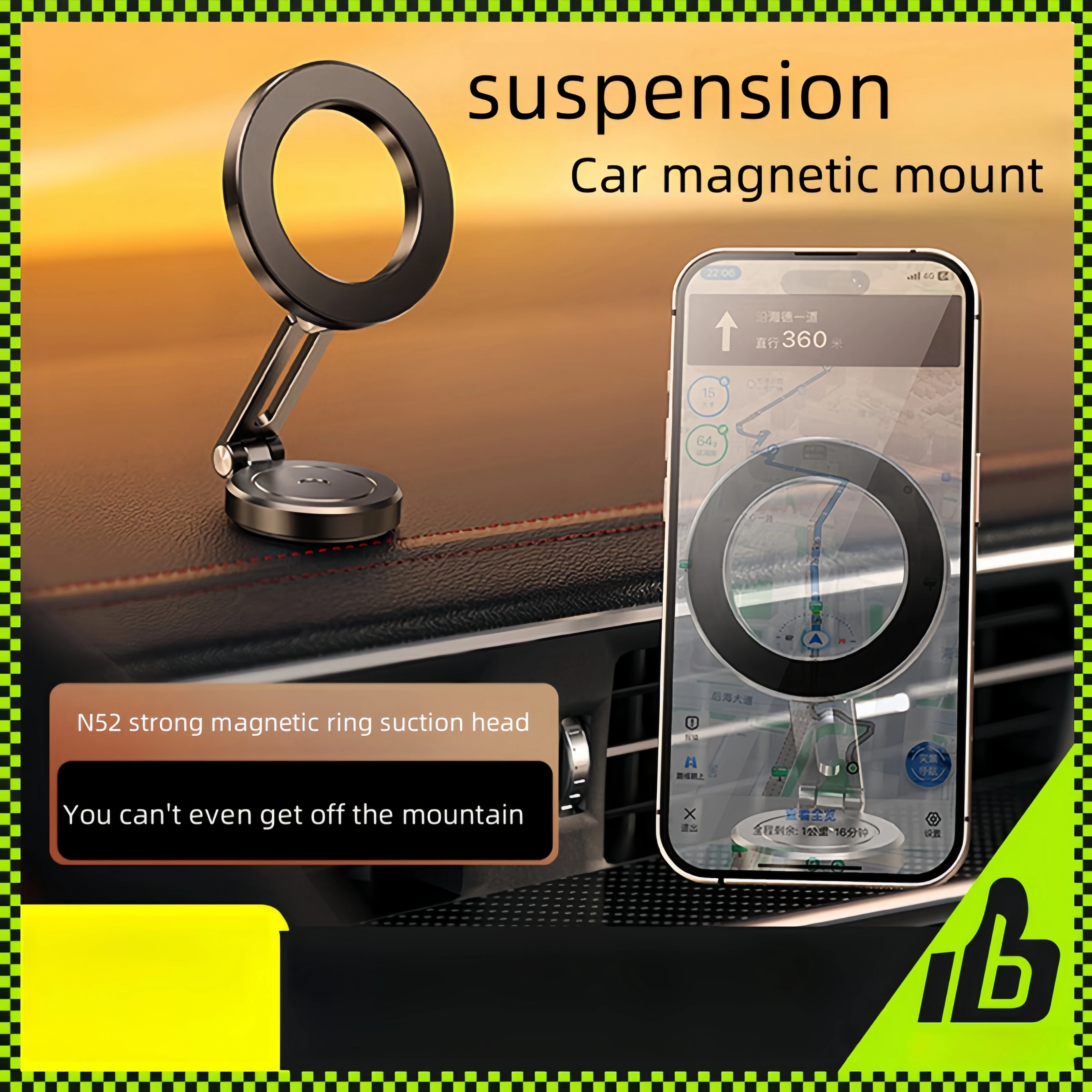 

The mobile phone can be folded and rotated car aromatherapy odor removal navigation car magnetic holder