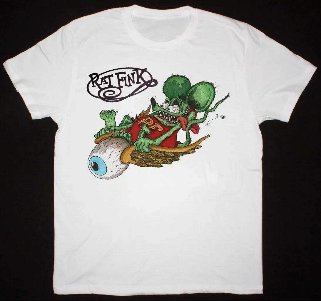 Rat Fink Flying Eyeball Funny Shirt White Unisex S-5XL MR653