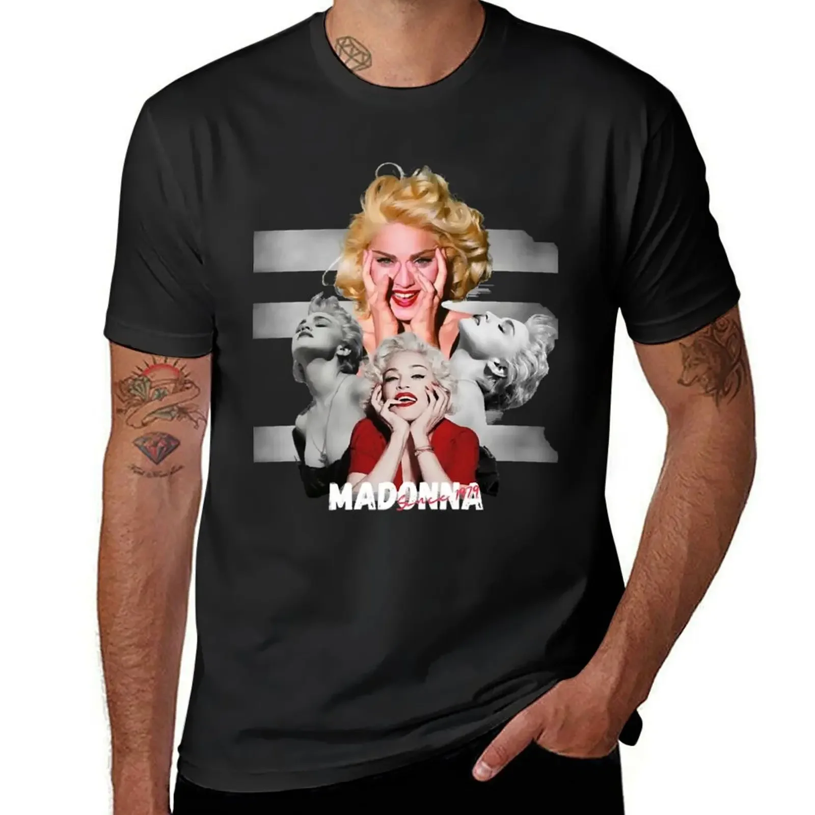 

Madonna T-Shirt blue archive Short sleeve tee basketball graphic tees designer t shirt men