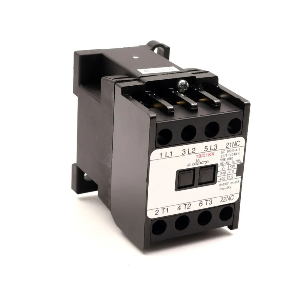Three-Phase 18A AC Contactor 220V 3 Pole For HVAC, IEC60947-4-1 Certified Compact Magnetic Switch For AC Unit