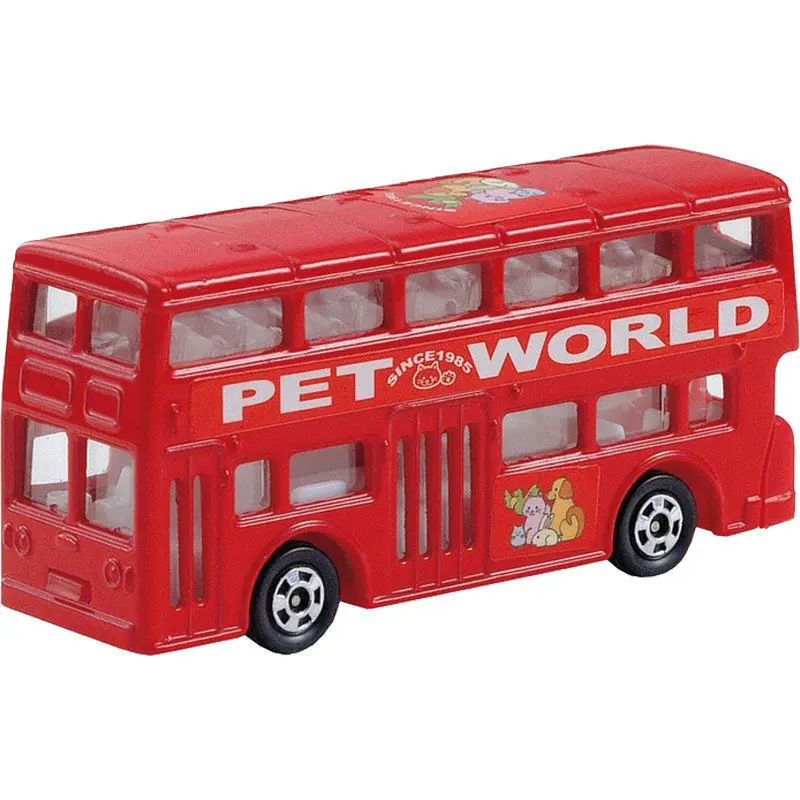 TAKARA TOMY Tomica 1/130 NO.95 LONDON BUS PET WORLD Car Mini Diecast Alloy Model Car Toy Metal Gifts for Children Boys