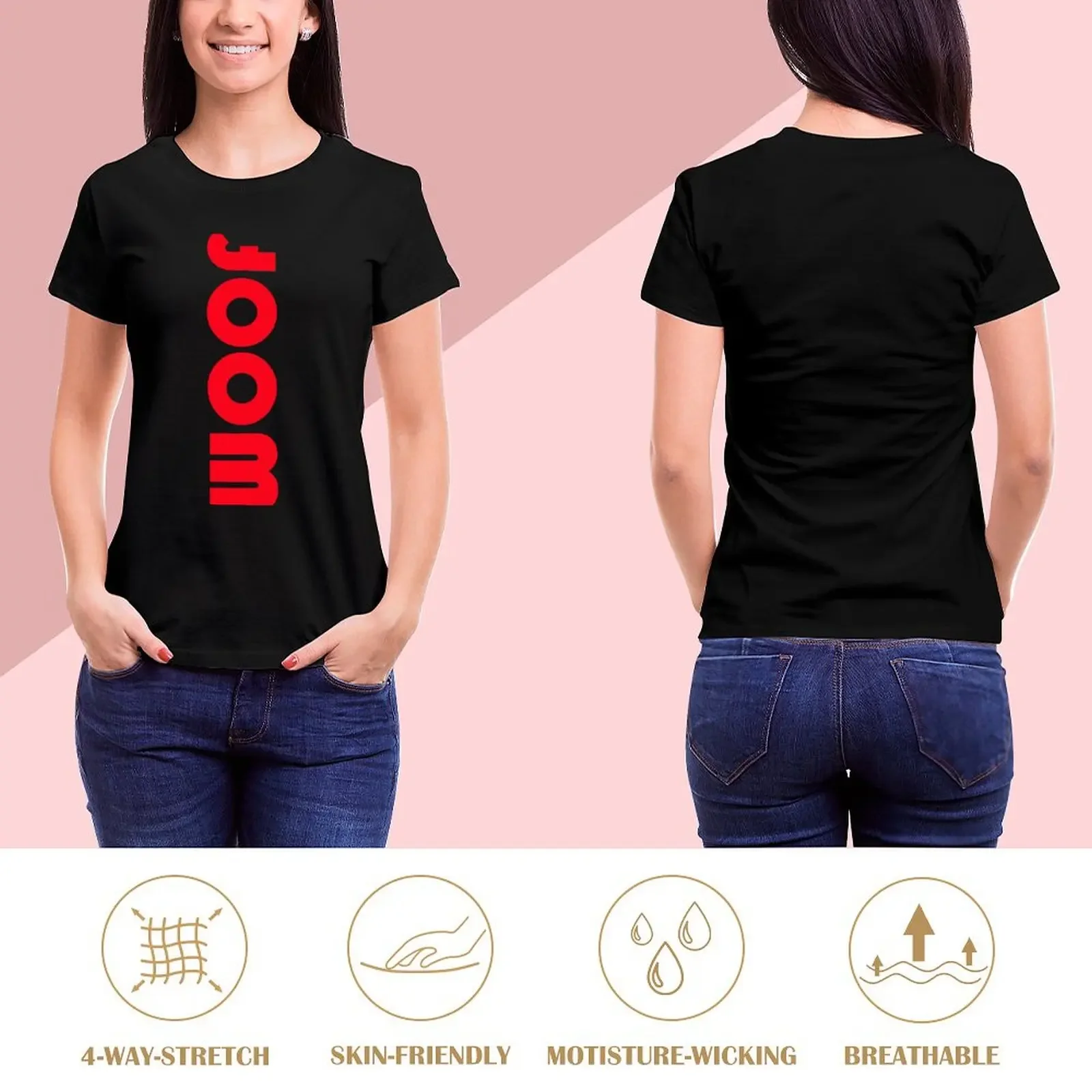 woof red T-Shirt aesthetic clothes plain shirts graphic tees cute tops rock and roll t shirts for Women