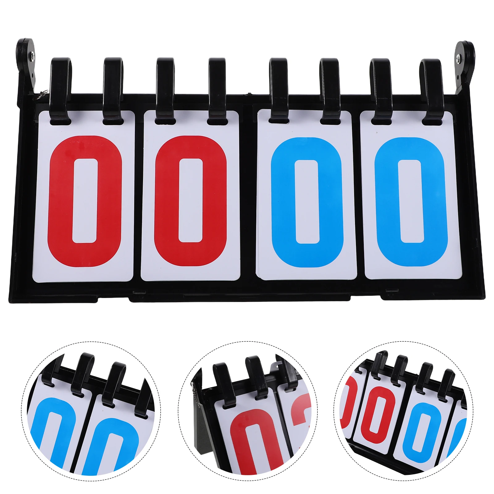 

4- Sports Tabletop Scoreboard Sturdy Portable Flip Score Keeper For Basketball Tennis Volleyball Soccer Badminton Baseball