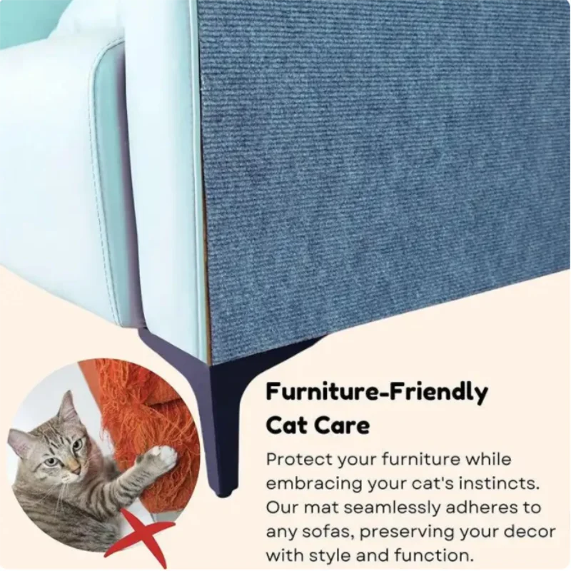 

Thickened Cat Scratch Mat Self-adhesive Carpet Cat Scratch Board Suitable for Sofa Furniture Protective Mat Stickers