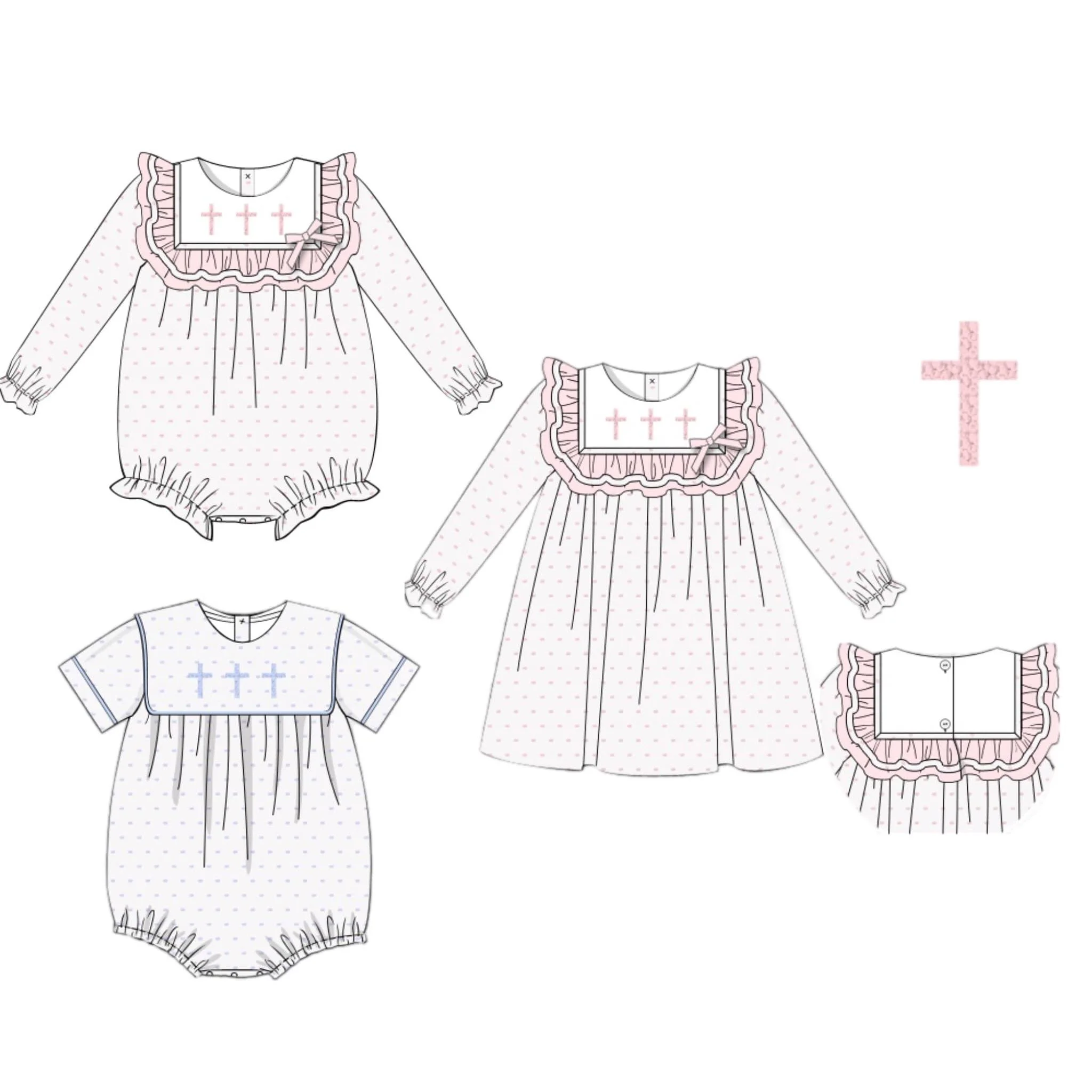 

Лидер продаж, новая пасхальная одежда, розовый топ с рюшами и длинными рукавами, эксклюзивное платье для девочек и детский комбинезон