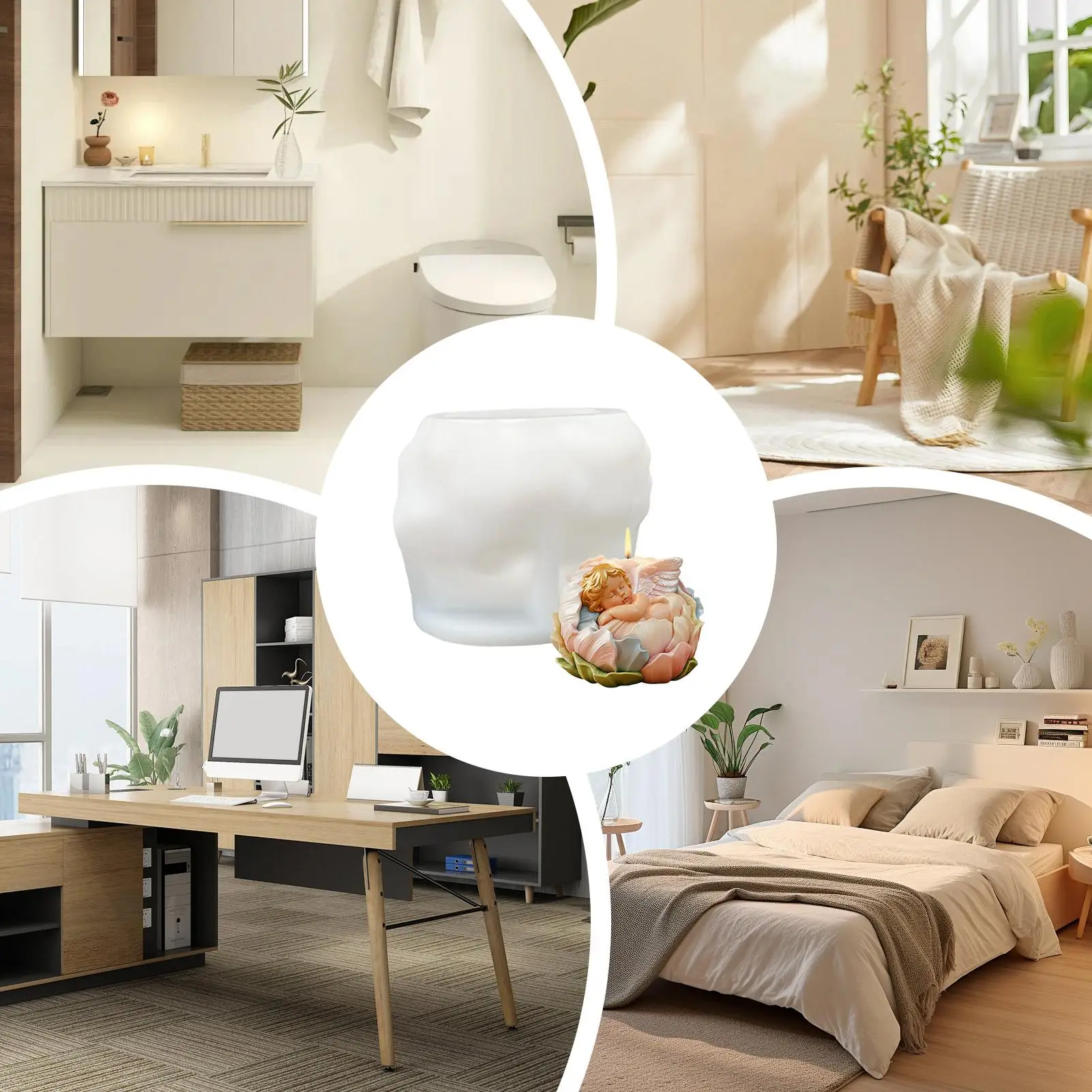 

Candle Making Molds Reusable Craft Supplies Angel Baby Epoxy Resin Molds For Clay Plaster Resin Casting Soap Wax Chocolate Party