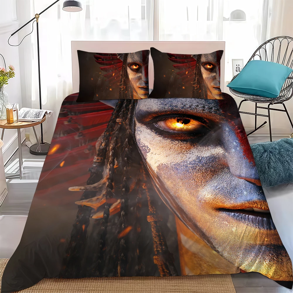 Hot Film A-Avatar Fire and Ash Duvet Cover Set Home Style Bedding Soft Laundry Cotton Bed 3 Piece Set Student Dormitory Gift