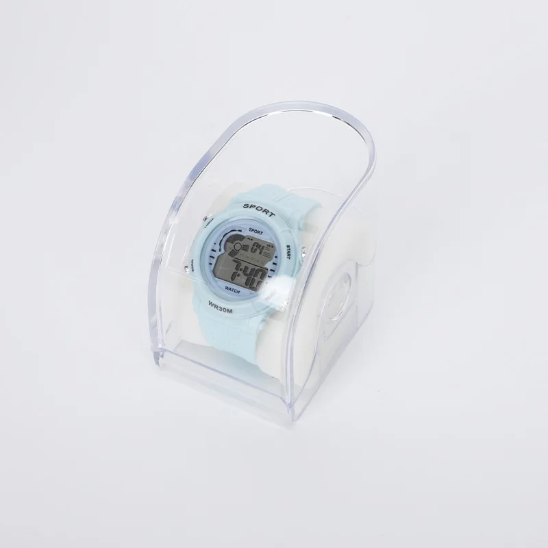 Electronic Watch Storage Box, Transparent Plastic Single Box, Watch Storage Plastic Box, with Hanging Holes and Pillow Box