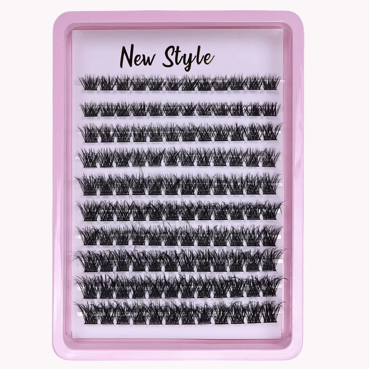 Weiche, flauschige D-Curl Cluster-Wimpern, 120 Stück, 10-16mm gemischte Wispy Einzelwimpern, wiederverwendbare Make-up-Tools für den täglichen Gebrauch – Detail 5