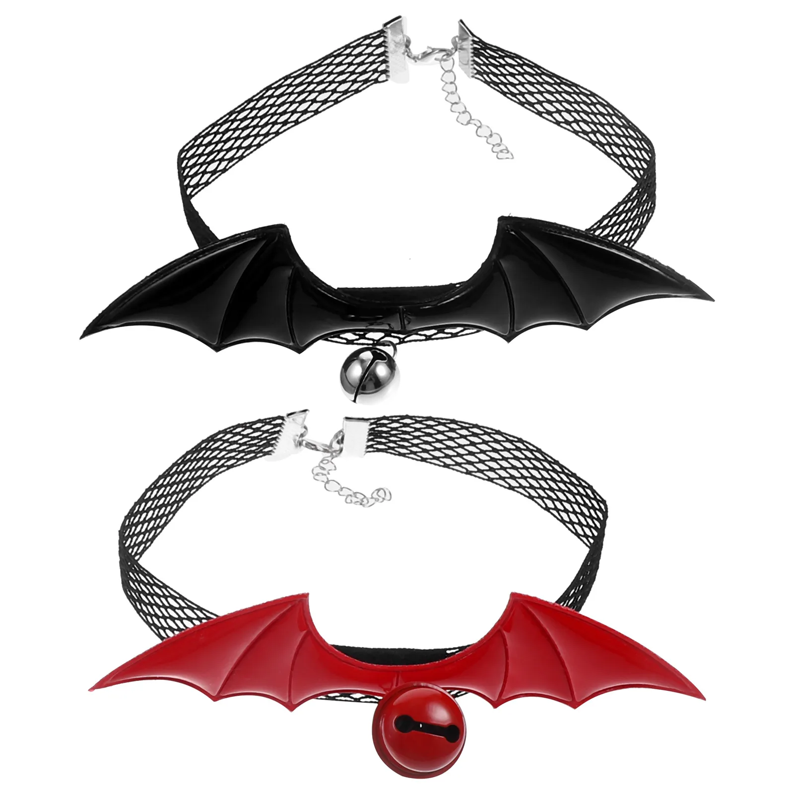 

2pcs Collar Halloween Cat Collar with Bell Bat Wings Halloween Decor Small Cat Collars Lightweight Comfortable Pet Supplies