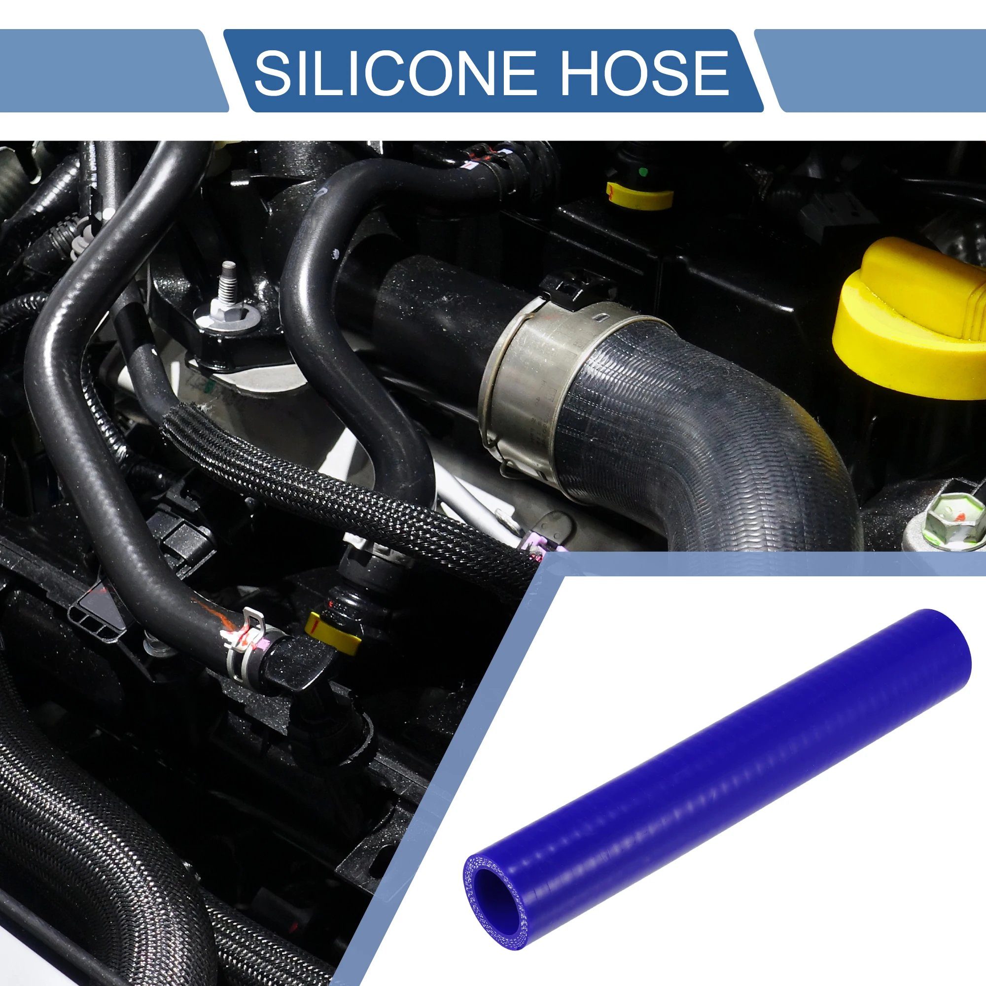 UXCELL 1 Pc 0 Degrees 22mm 28mm 30mm 35mm 40mm 42mm 80mm ID 200mm Length Car Silicone Hose Coolant Hose Universal Blue