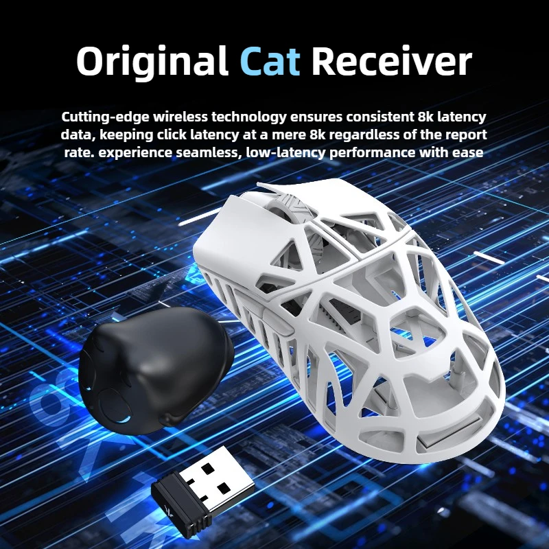 WLMOUSE Beast X Pro Magnesium Alloy Hollowed-out Mouse,39g Ultra-light Mouse,2.4G&Wired Dual-mode Connection,Nano 1K+8K Receiver