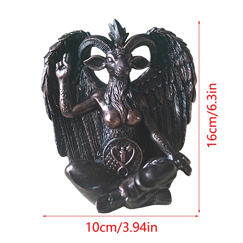 Satan Goat Baphomet Statue Hanging Door Knocker Plate Wall Decor Plaque Resin Crafts Religious Ornaments Sculpture Home Decor