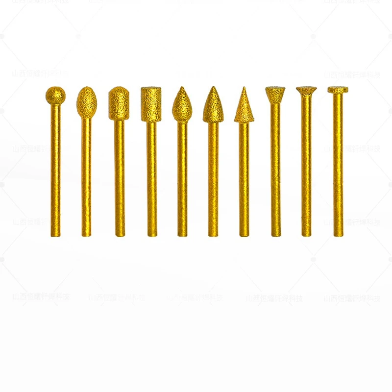 

6mm Brazed Diamond Grinding Burrs for Jade Jadeite Carving Polishing