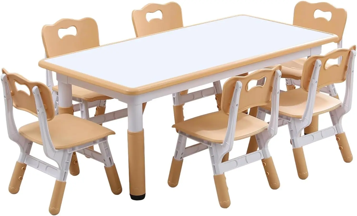 

Table and Chairs, Kids Table (6 Chairs) Kids Table and Chair Set, Toddler Table and Chairs, Kids Table and Chair Set 5-8 Year Ol