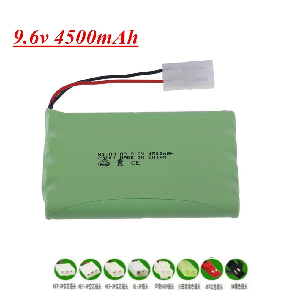 Akumulator 4,8 V/6 V/7,2 V/8,4 V/9,6 V 4500 mAh AA Nimh do zabawek Rc Samochody Czołgi Robot Pistolety Łodzie Akumulator Ni-MH 9,6 V 1 szt.