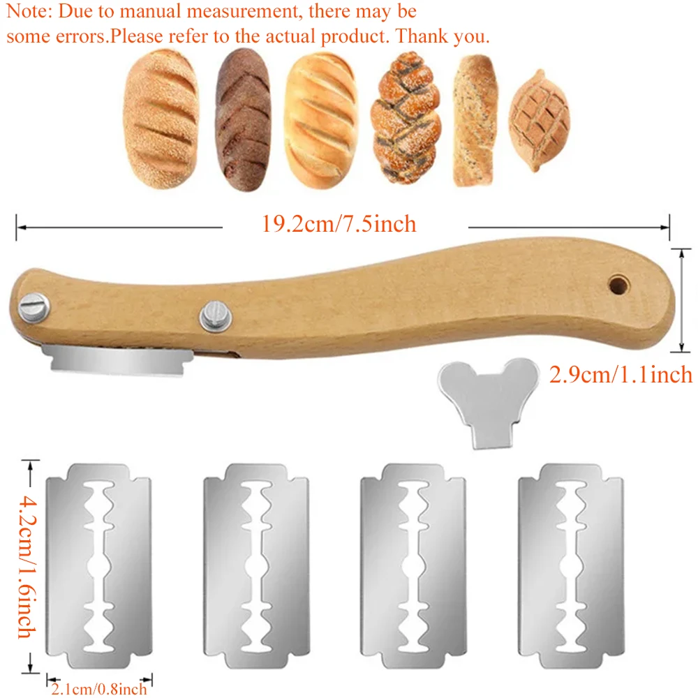 1Set, Bread Cutter French Bread Scoring Lame Dough Slashing Tool Bread Scoring Knife Scoring Cutter Toast Knife Kitchen Tools