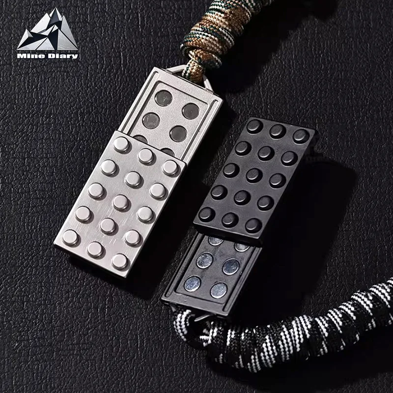Building Blocks Push Slider Fidget Toys EDC Metal Magnetic Fidget Slider Adult Stress Relief & Focus Toy ADHD Gadget Idea Gifts