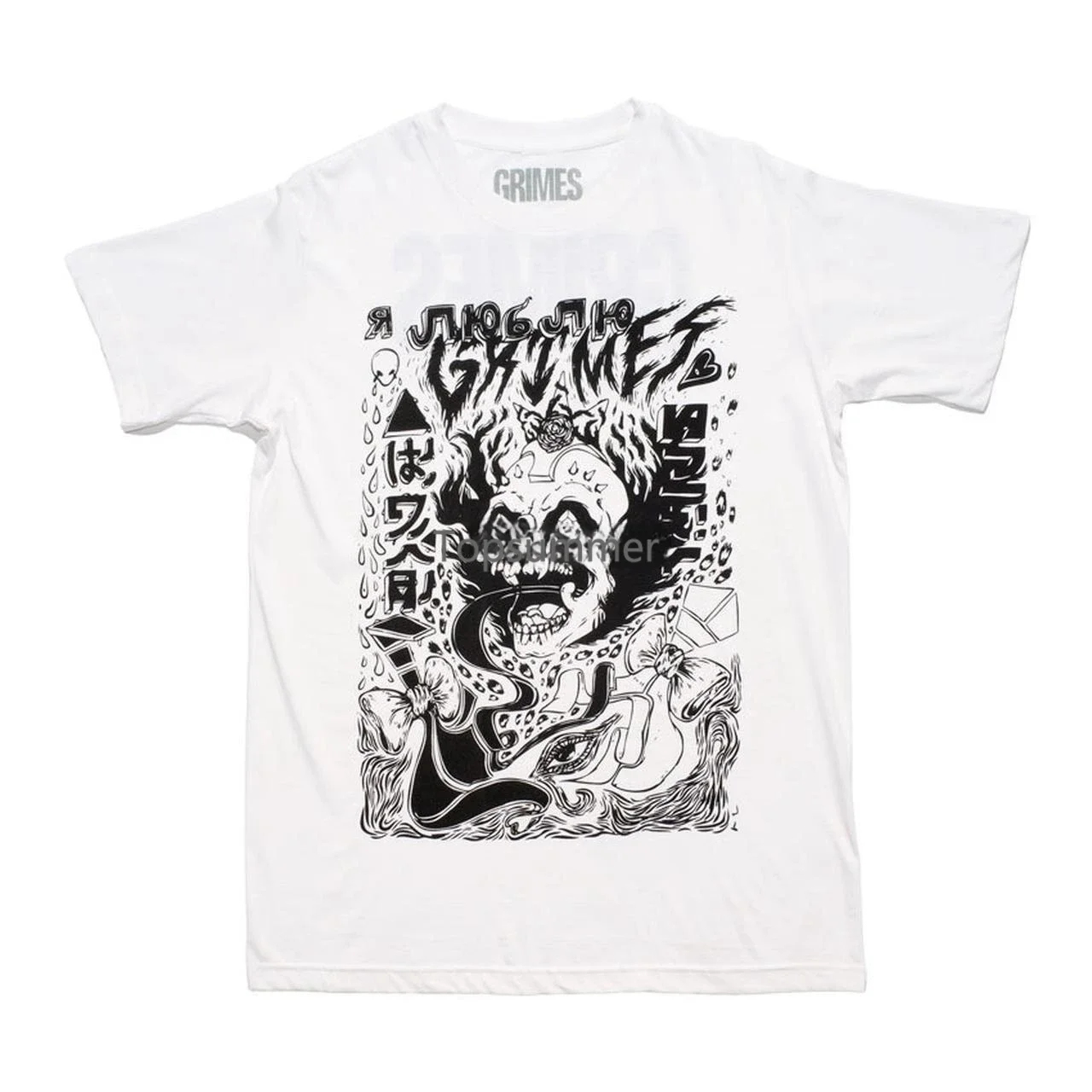 Grimes Visions Black And White T-Shirt Fashion Men T Shirt