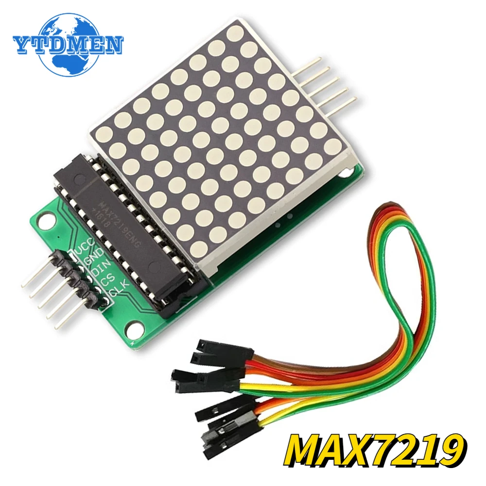 1PCS MAX7219 Dot LED Matrix Module 8*8 MCU Control Module for Arduino 5V Interface Output Input Common Cathode