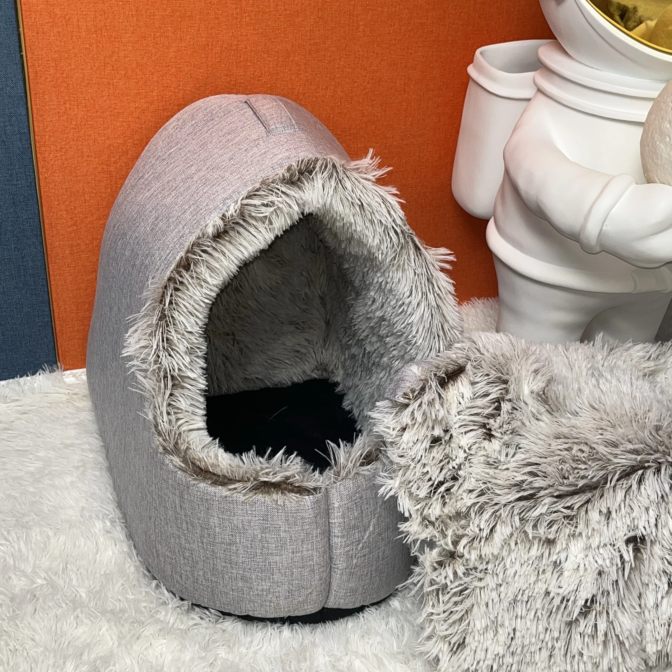 New Deep Sleep Comfort In Winter Cat Bed Iittle Mat Basket Small Dog House Products Pets Tent Cozy Cave Nest Indoor Cama Gato