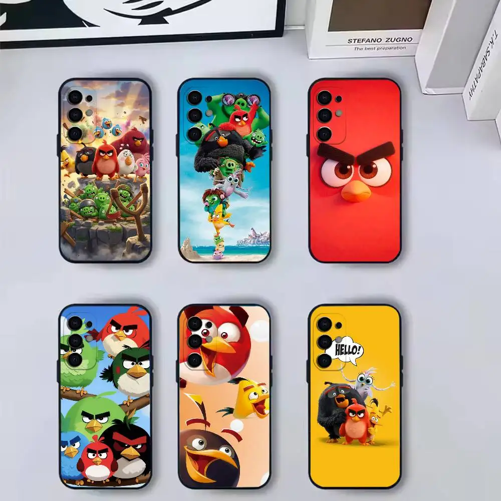 Classic level game of p-pigs and b-birds-s  Phone Case For Samsung S 25,24,23,22,30,21,10,9,Ultra,Plus,Lite,FE,4,5 G Soft Black