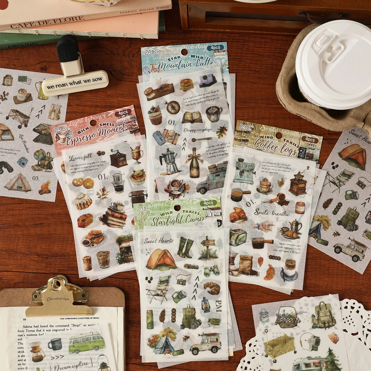 4pcs/1lot Kawaii Stationery Stickers Wild Seal Collection Diary Planner Decorative Mobile Stickers Craft Sticker