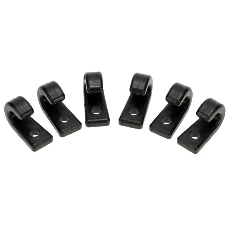 10PCS Canoe Boat Deck Accessories Tent Nylon Buckle Plastic Black J-shaped Hook Buckle Hardware Easy To Install And Convenient