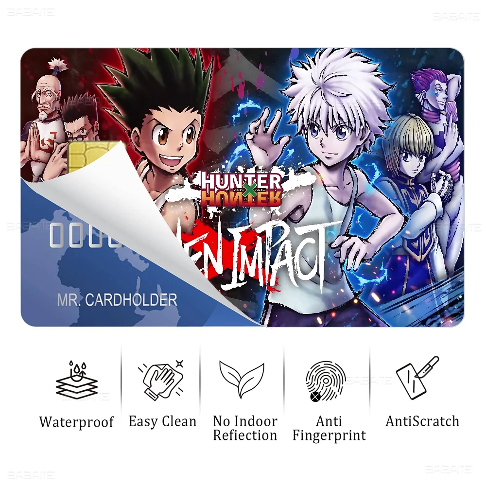 Hunter X Hunter Anime Anime Cartoon Bear Skin Sticker Film Tape Case For Big Credit Debit Card Front Side