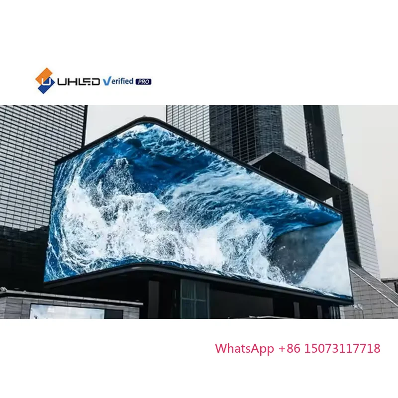 방수 IP66 야외 광고용 LED 스크린 P6 P10 96X96 고정 설치형 LED 디스플레이 스크린 알루미늄 캐비닛 LED 스크린