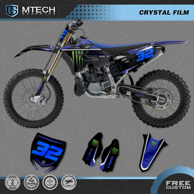 DSMTECH Motorcycle Graphics Decals Stickers kits For YAMAHA YZ125 YZ250 YZ 125 250 2015-2021 YZ250X 2016-2021 004