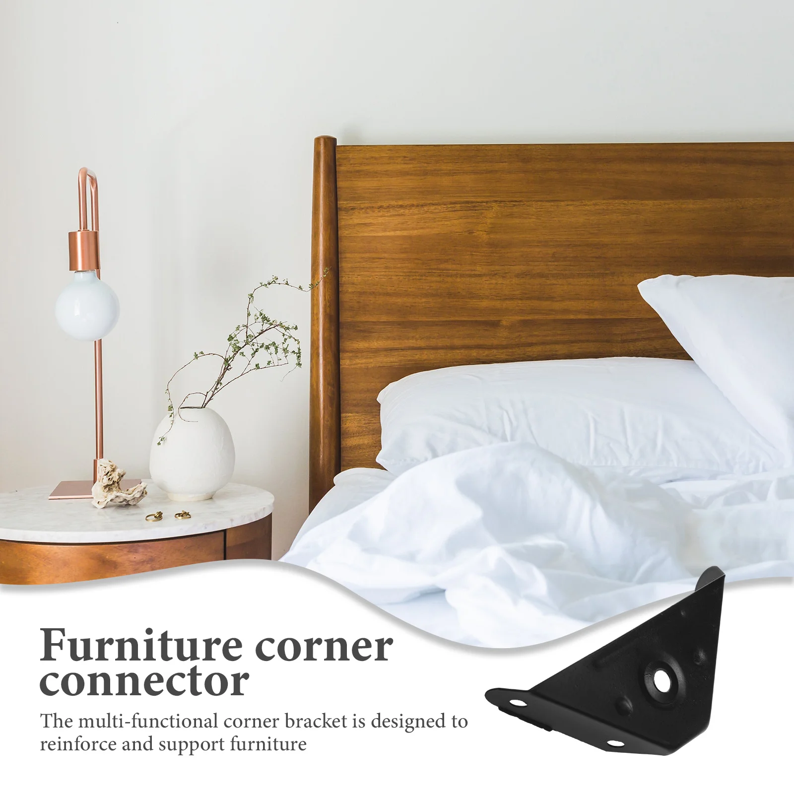 

20pcs Corner Connector 90 Degree Bracket Heavy Duty Steel Angle Brackets For Furniture Reinforcement Cabinet Shelf Support