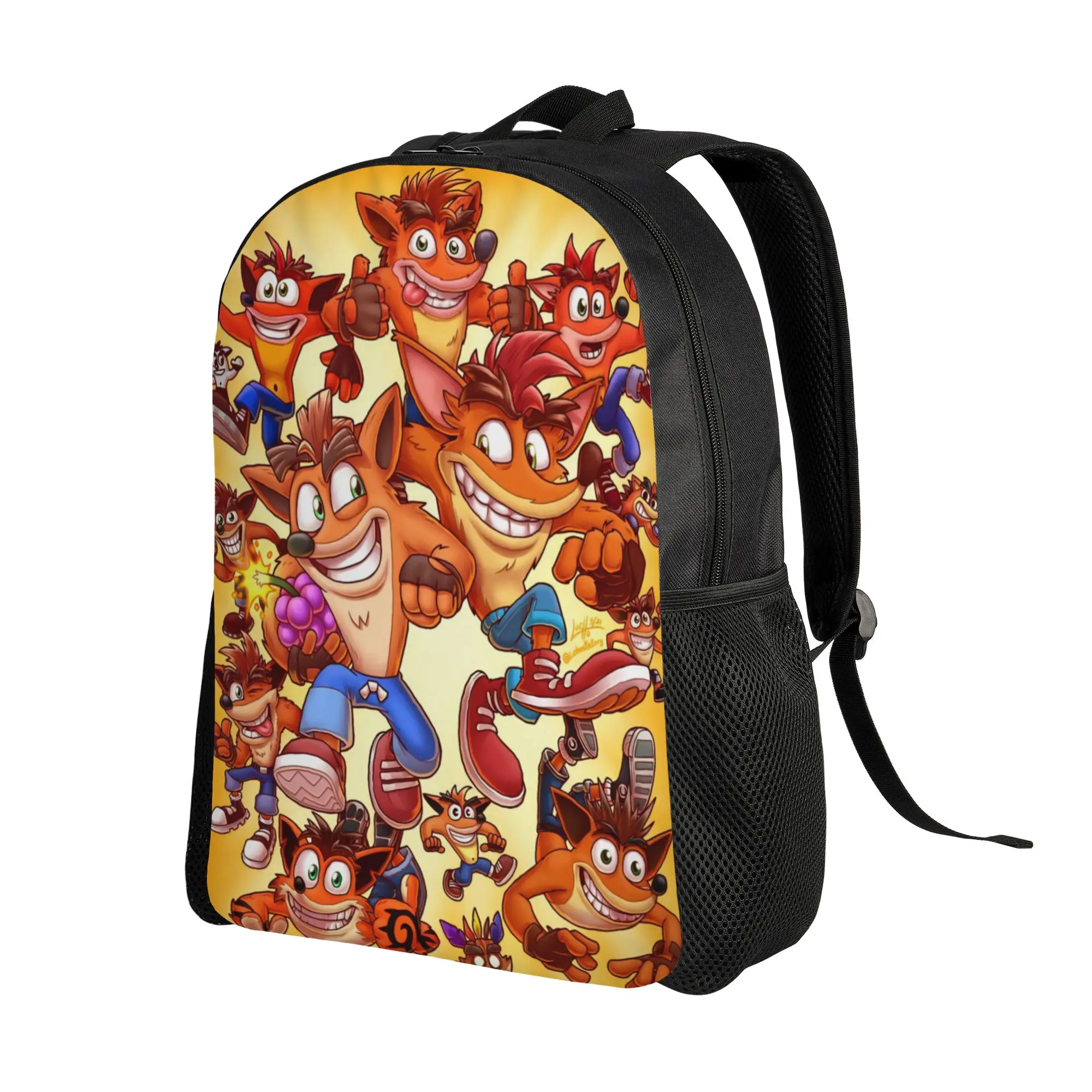 Crashd Bandicoots Game Backpack for Men Women Cool High School Work Daypack  Laptop Computer Canvas Bags Outdoor