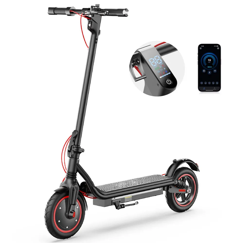 iScooter W7 Scooter Eléctrico Plegable – Neumáticos de 8.5 Pulgadas – Motor de 650W – Scooter Eléctrico para Adultos – Batería de 42V/10.5AH – 30 KM/H – Con Doble Suspensión