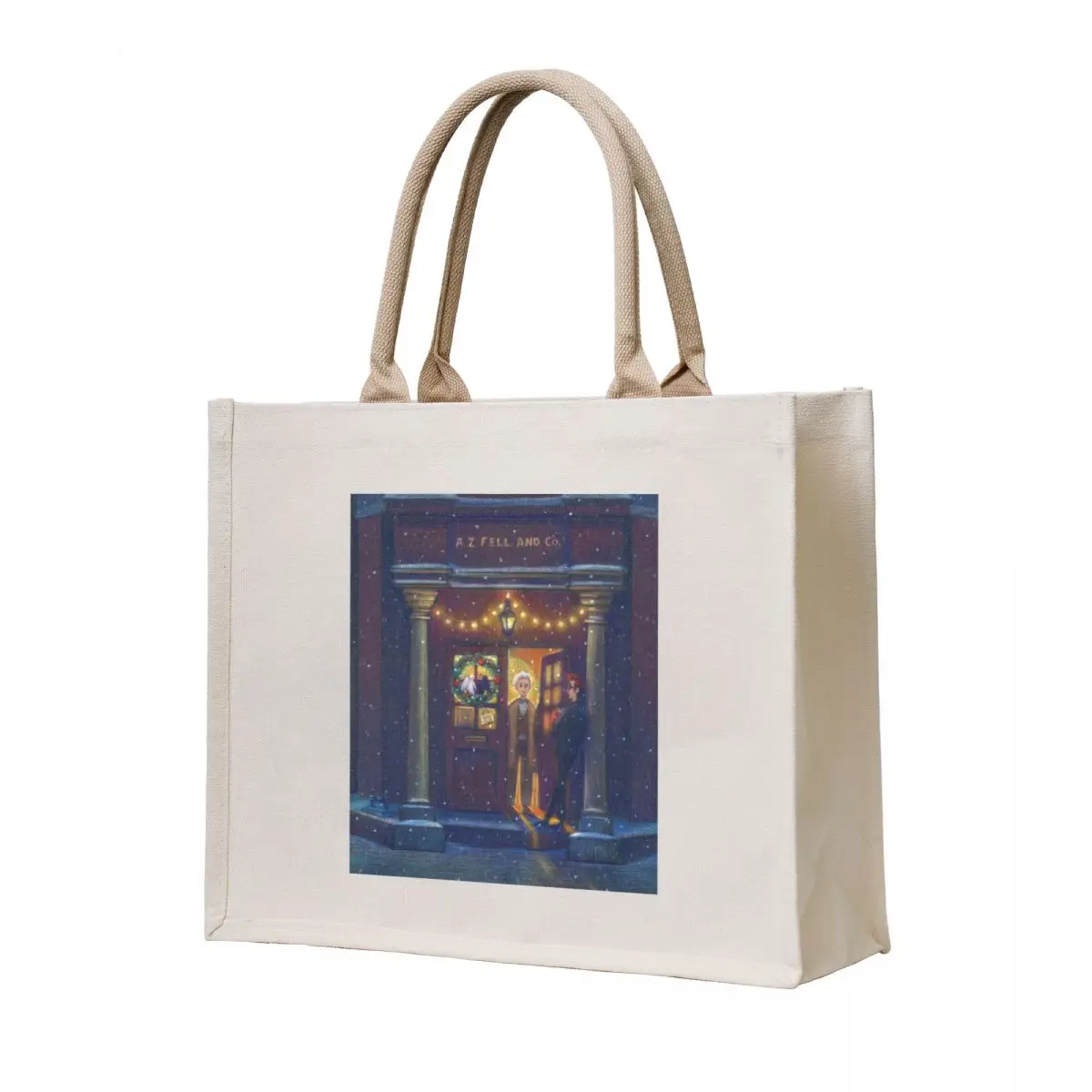 

Bookshop Christmas Door Tote Bag shopping cart bags Shopper handbag Women's bags