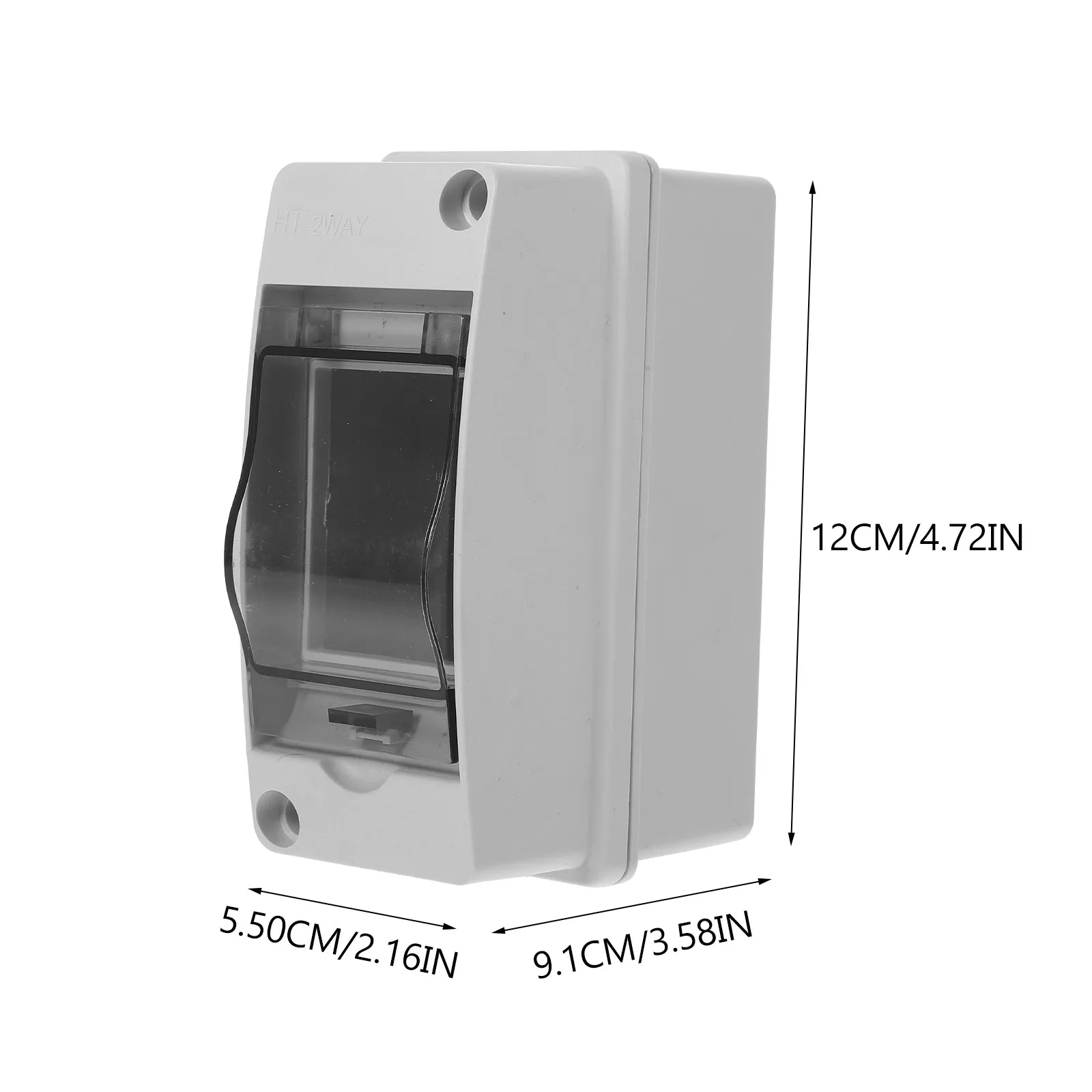 Modern Sleek 2 Way Power Distribution Box Pc ABS Construction Easy Install Weatherproof Electrical Enclosure Small Plastic - view 3