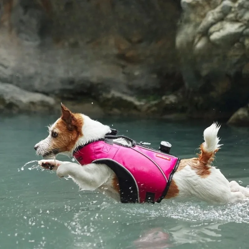 ‌Dog Life Jacket for Medium Large Dogs - Lightweight Waterproof Rip-Resistant Swim Vest with Quick Dry & Rescue Handle