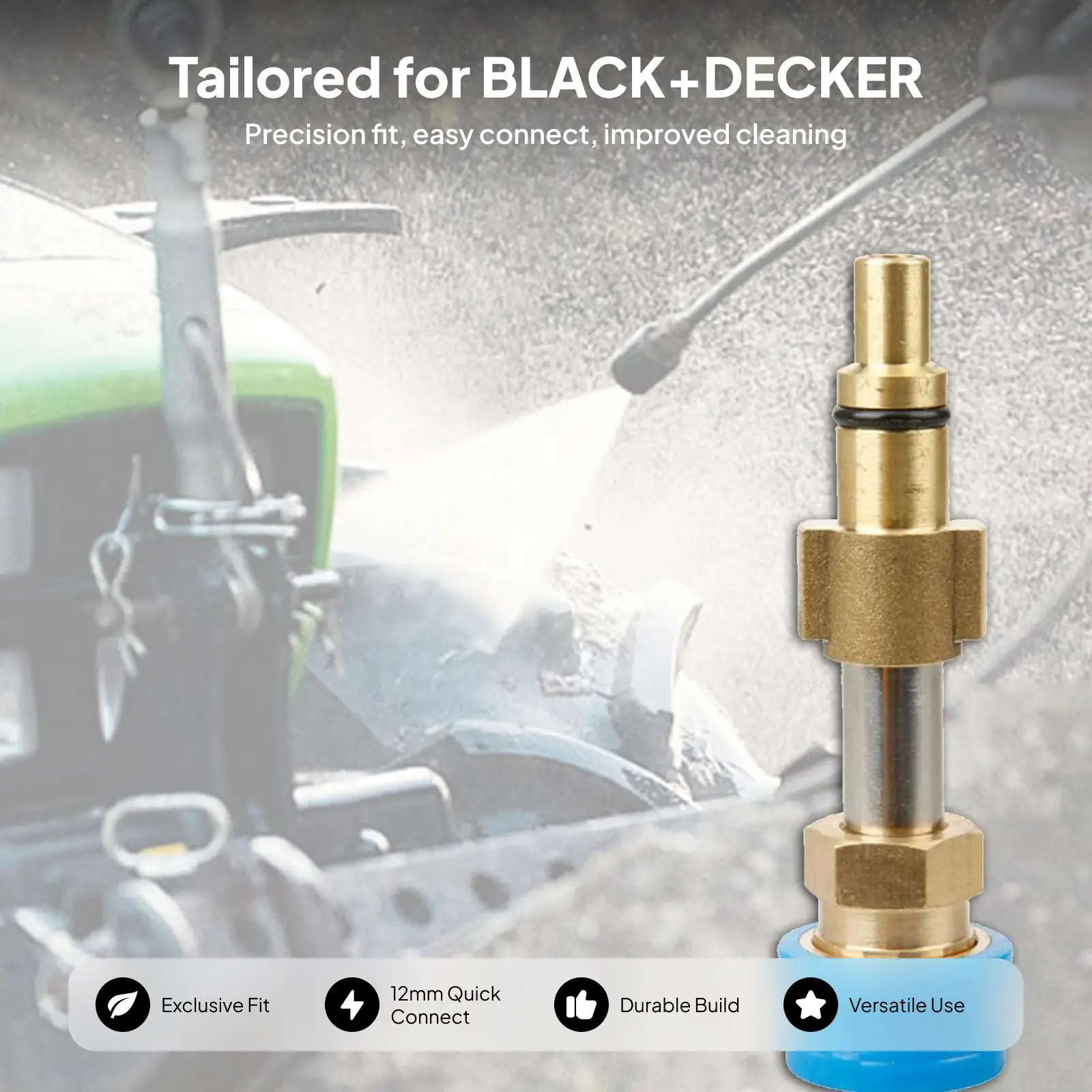 High Pressure Foam Cannon Adapter Durable Brass Quick Release Connector for Karcher Series Car Cleaning