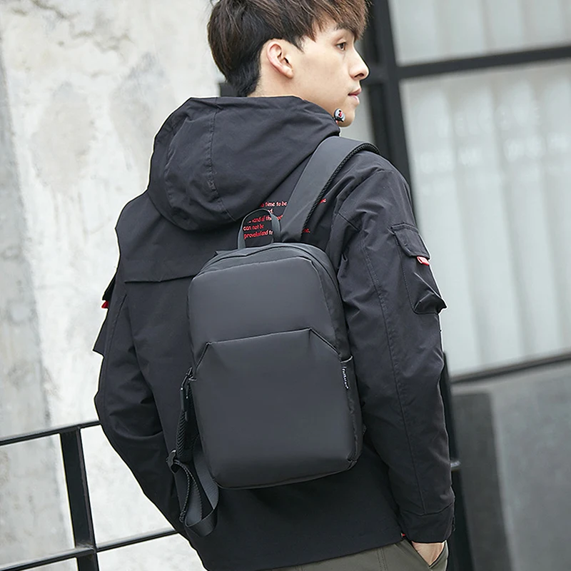 1PC Mini Black Men's Backpack School Bag For Man Small Simple Leisure Travel Waterproof Backpacks