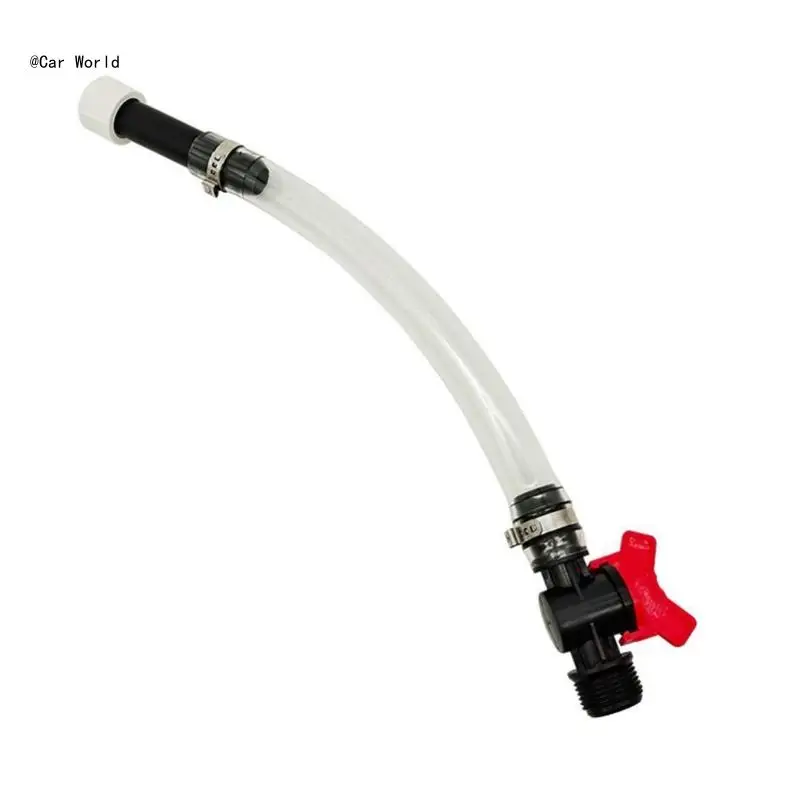 Flexible Fuels Jugs Hose with Valves ABS & Rubber for Outdoor Adventure Racings 6XDB