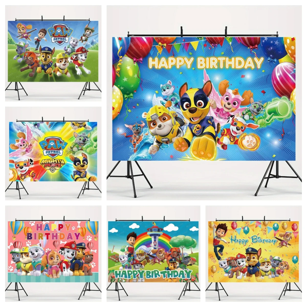 Anime PAW Patrol Kinder-Geburtstagsparty Fotografie-Hintergrund Dekorationsstoff Kindergeschenk Welpen-Hundehintergrund Baby-Shower-Zubehör