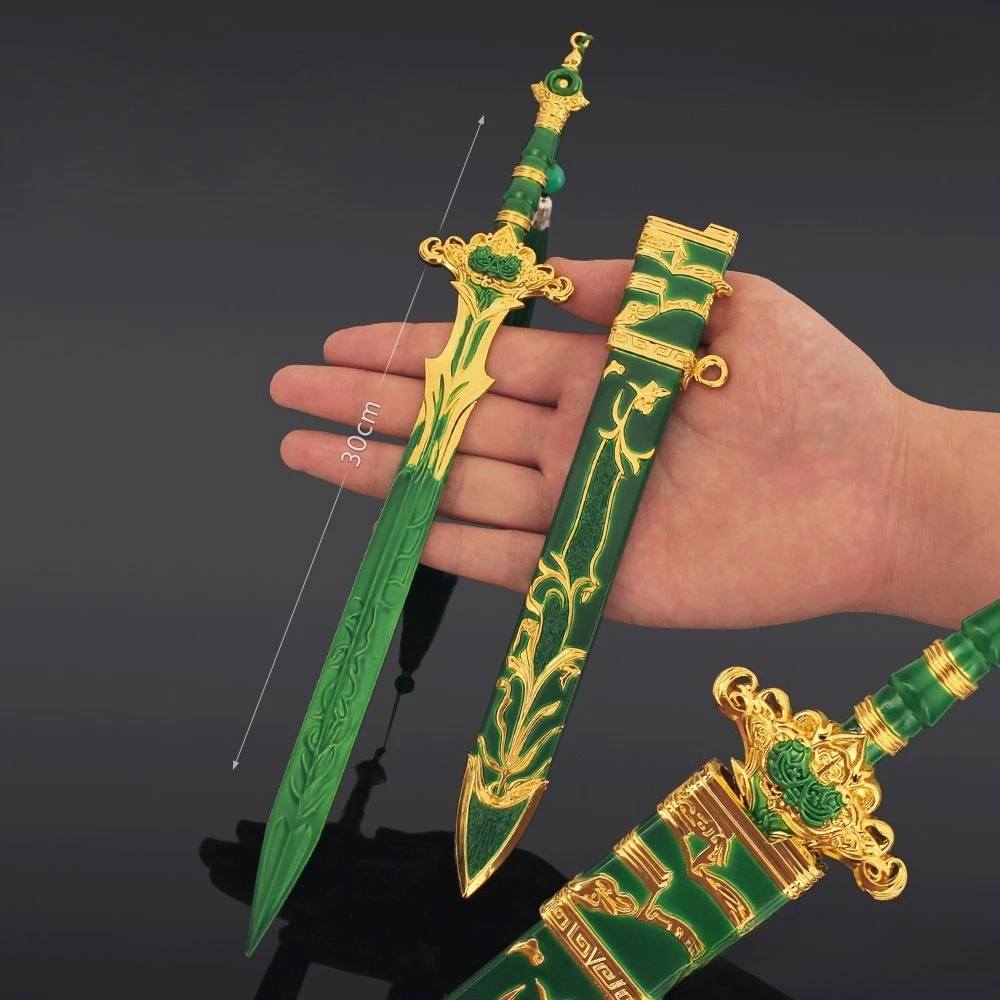 30 سنتيمتر سلاح صيني تشينغبينغ السيف مع غمد لعبة الطرفية القرون الوسطى سلاح معدني الساموراي كاتانا جمع حلية الصبي لعبة