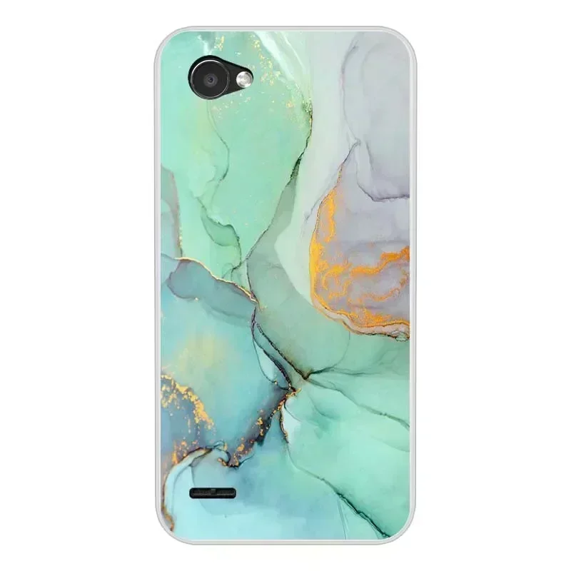 Untuk LG Q6 A Alpha Q6A Q 6 M700 Case silikon lembut mode bunga casing ponsel untuk LG Q6 5.5 inci Bumper Coque penutup pola lucu