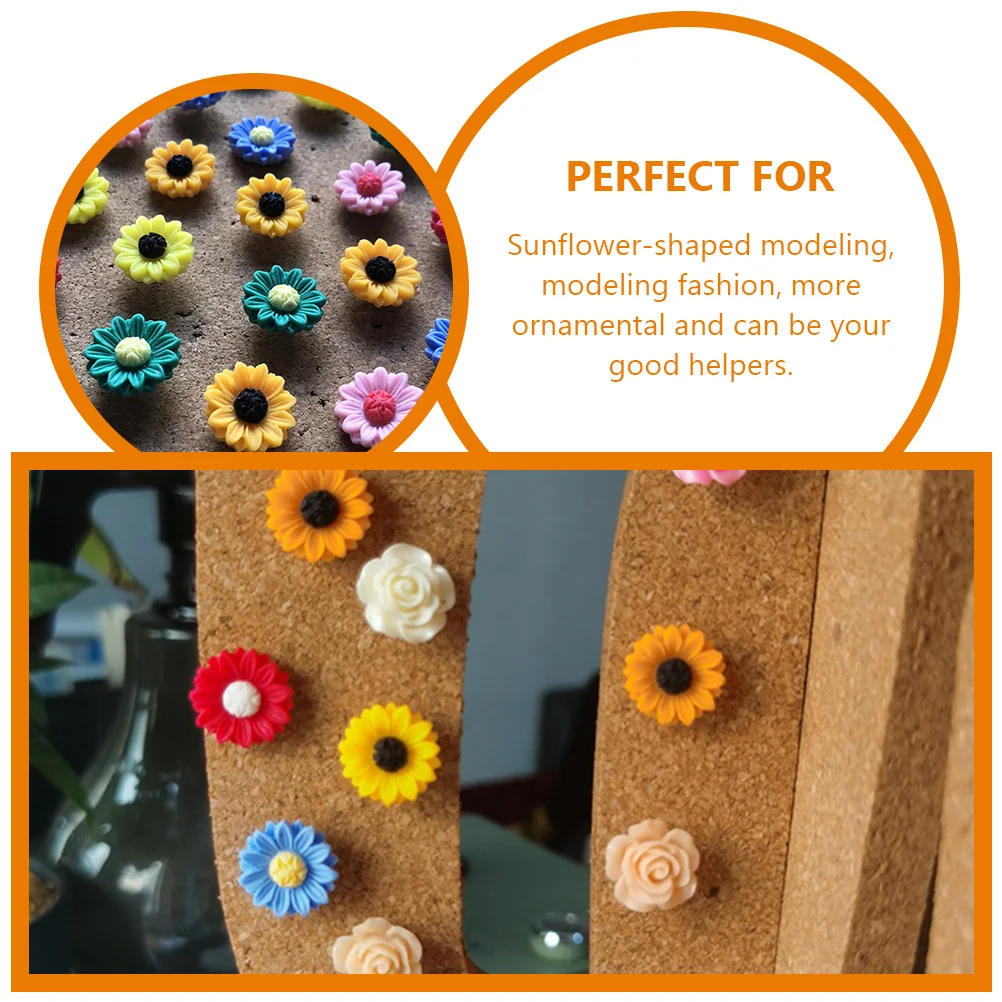 

20Pcs Sunflower Push Pins Multi-Function Thumbtacks Compact Convenient Map Accessories Daily Use Cork Board Supplies