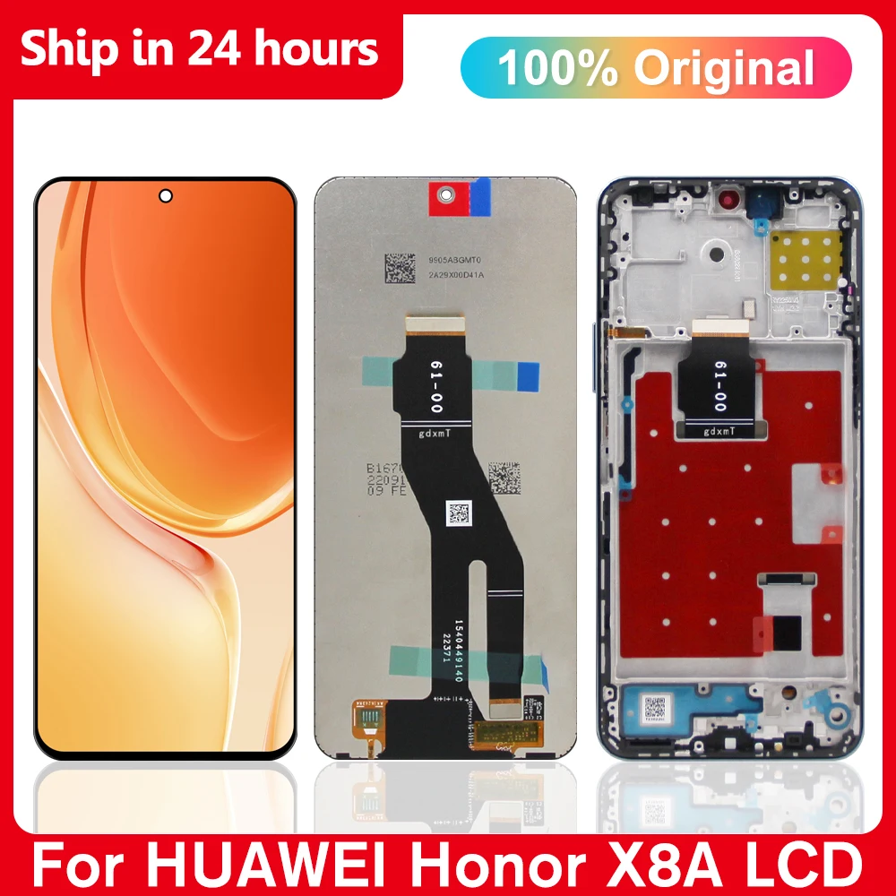 

Original For Honor x8A LCD Display Touch Screen Digitizer Assembly, 6.7" For Honor X8A Screen Repair CRT-LX1, CRT-LX2, CRT-LX3