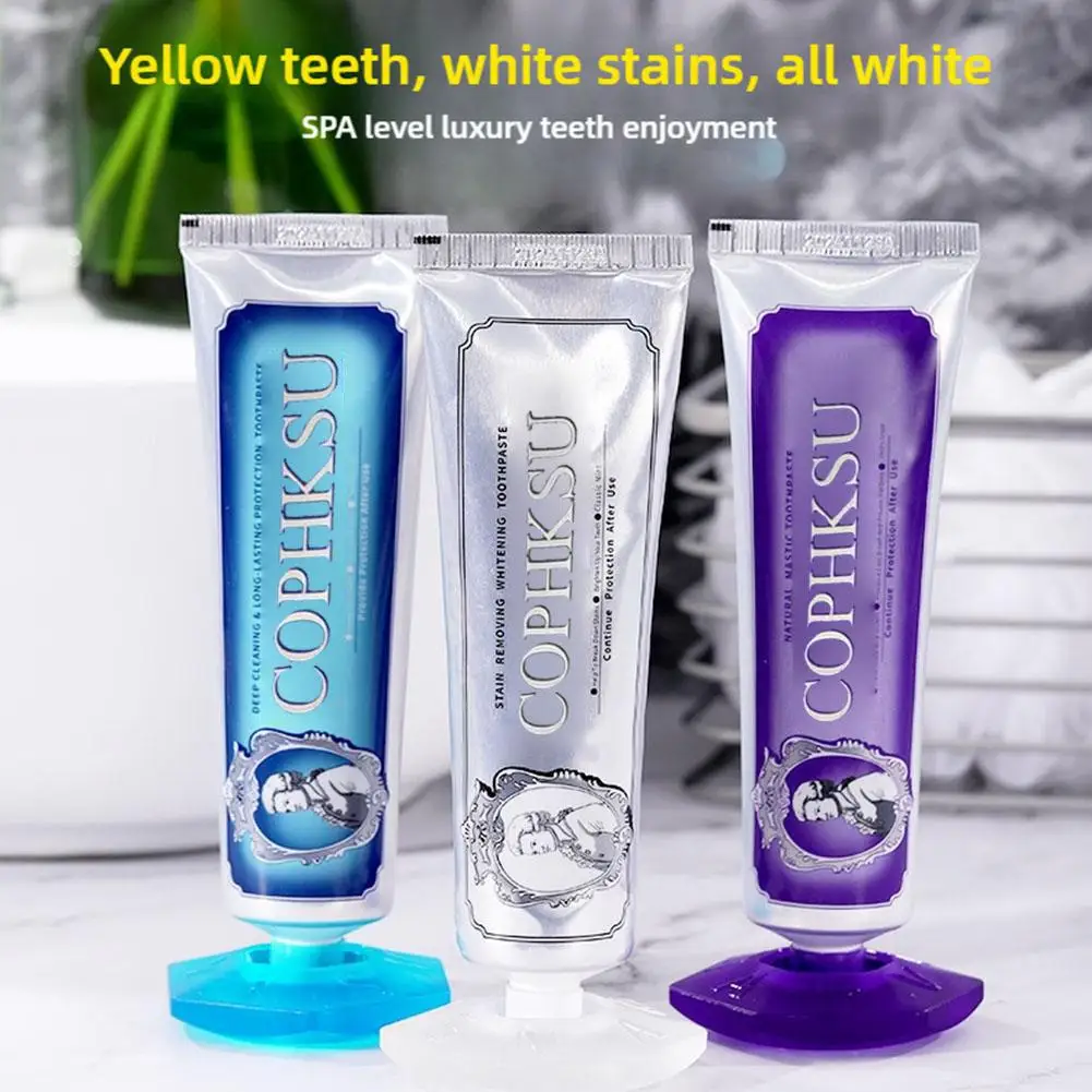 

1pc Remove Stains Clean Solid Teeth Fresh Breath White Mouth Care Toothpaste Mint Grape Sea Salt Litchi Flavor Refreshing Taste