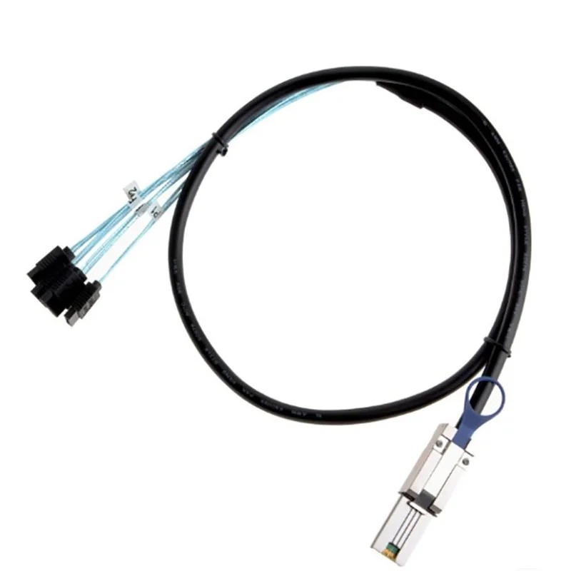 

Mini SAS 26Pin SFF-8088 Male to 4 SATA 7Pin Female Hard Disk Splitter Adapter Data Cable 1m, 8088