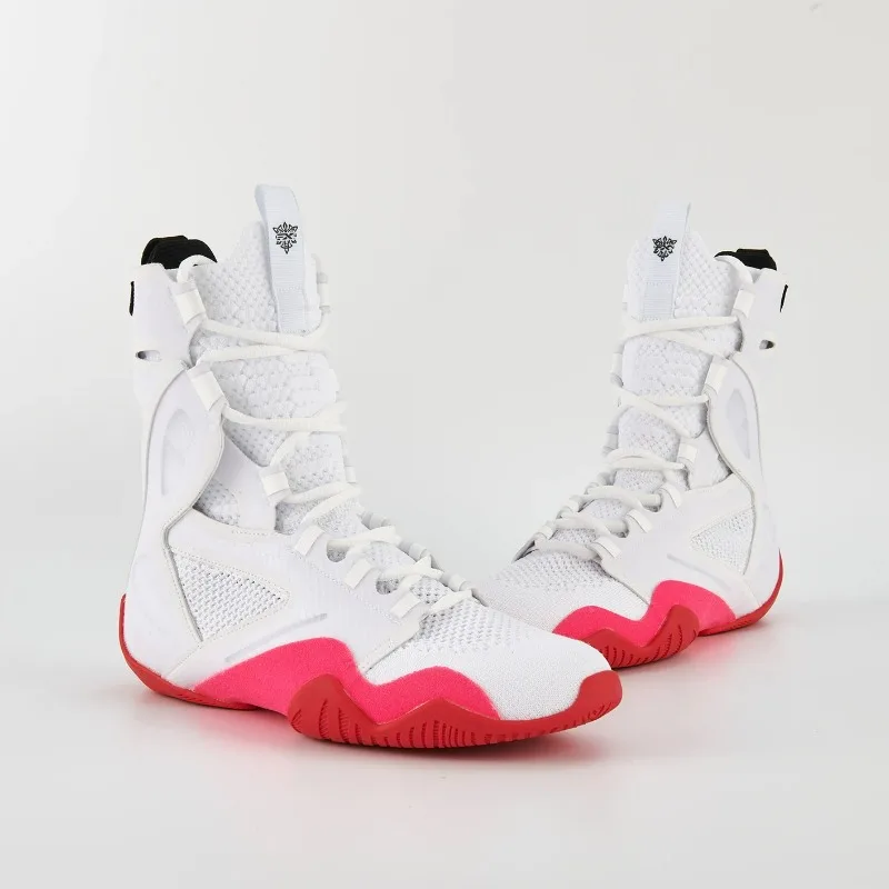 New Arrival Men Wrestling Boots Brand Designer Boxing Shoes for Mens Black White Fighting Shoes Mesh Breathable Wrestling Sho